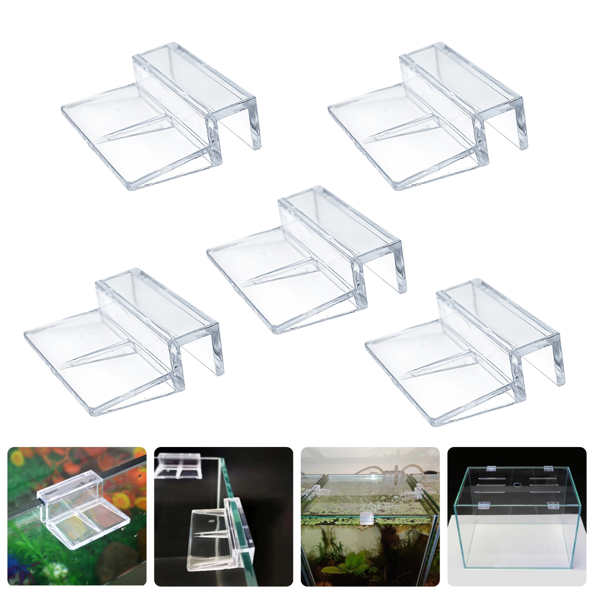 Aquarium Marine Filter - 10Pcs Transparent Acrylic Fish Tank Glass