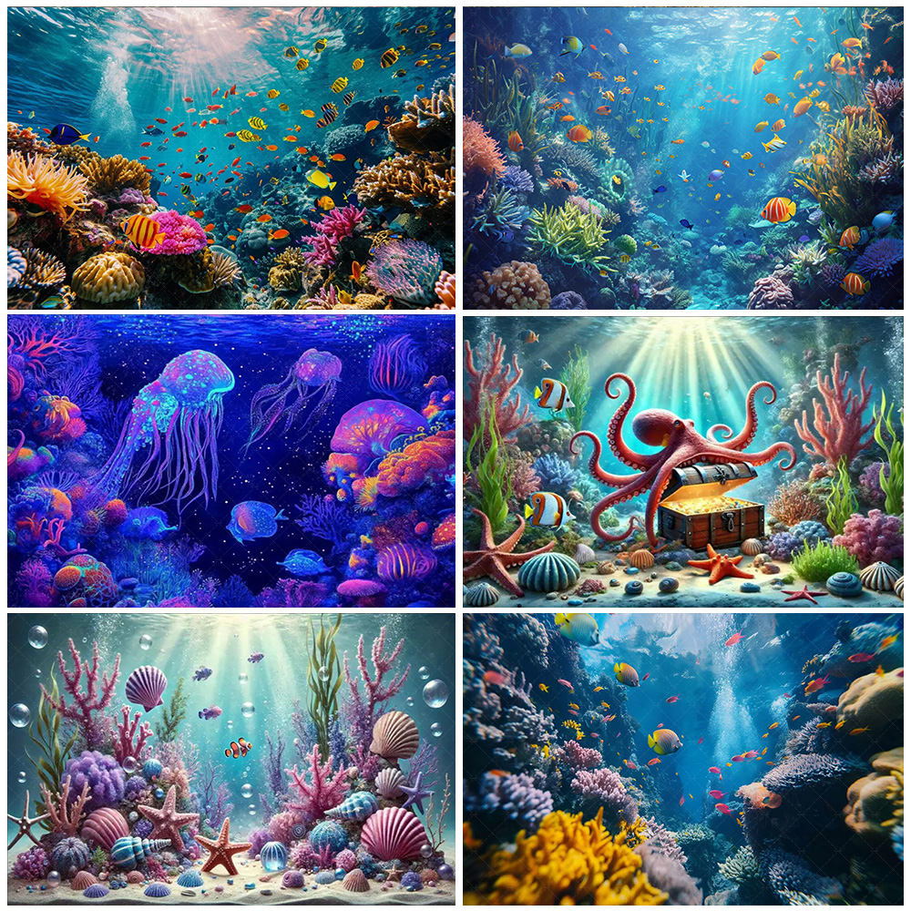 Aquarium Marine - Underwater World Party Decoration Backdrop Ocean