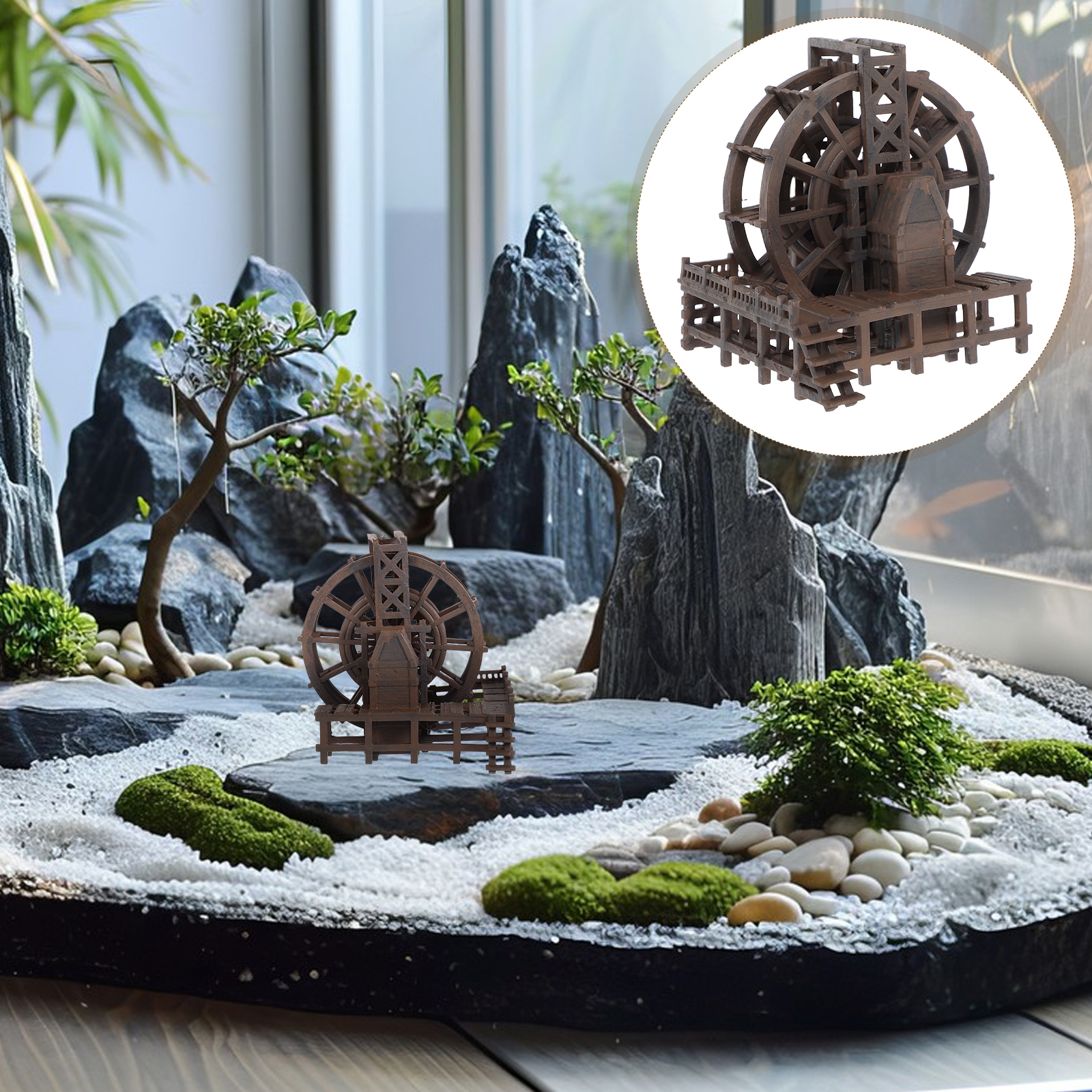 Miniature Water Wheel Ornament - Marine Aquarium Water incelemesi ve fiyatı