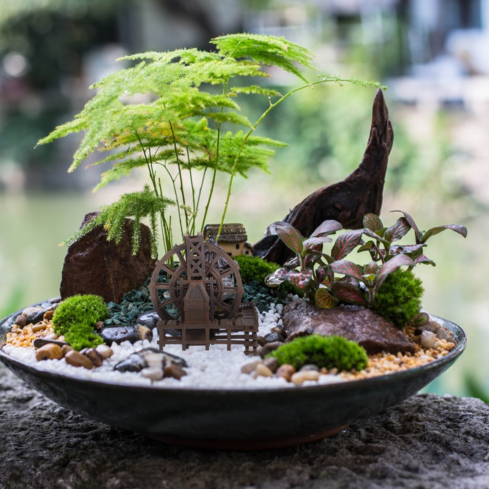Miniature Water Wheel Ornament - Marine Aquarium Water incelemesi ve fiyatı